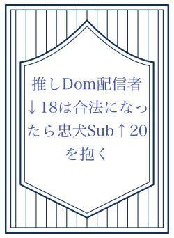 推しDom配信者↓18は合法になったら忠犬Sub↑20を抱く