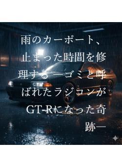 雨のカーポート、止まった時間を修理する ―ゴミと呼ばれたラジコンがGT-Rになった奇跡―