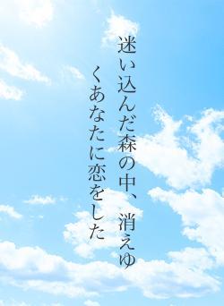 迷い込んだ森の中、消えゆくあなたに恋をした