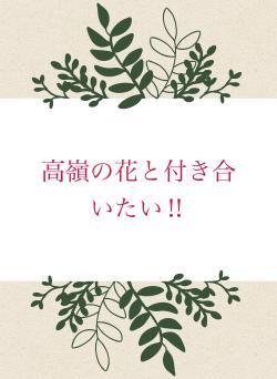 高嶺の花と付き合いたい‼︎