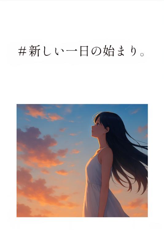 #新しい一日のはじまり。