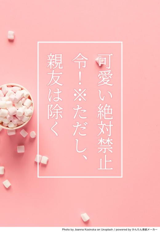 可愛い絶対禁止令! ただし、親友は除く