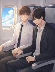 乱気流の飛行機でパニックになり、隣の奴に手を握ってもらったら、転校先の生徒会長でした。