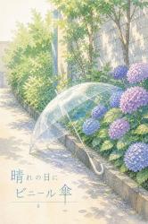晴れの日にビニール傘
