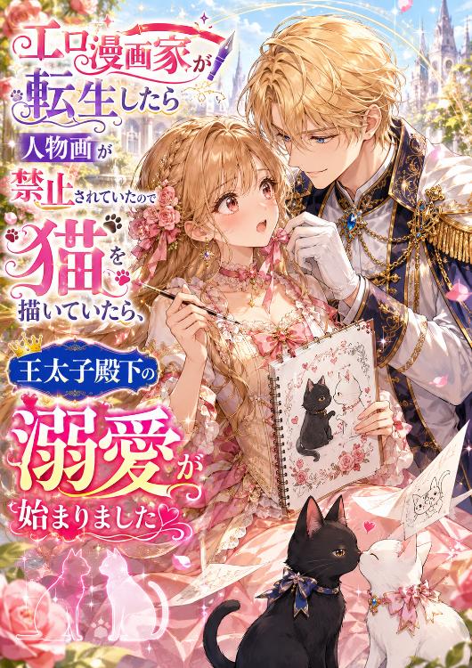 エロ漫画家が転生したら人物画が禁止されていたので猫を描いていたら、王太子殿下の溺愛が始まりました