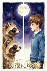 月夜に珍客